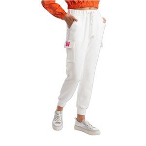 Womens Cargo Jogger Sweat Pants Velour Small
